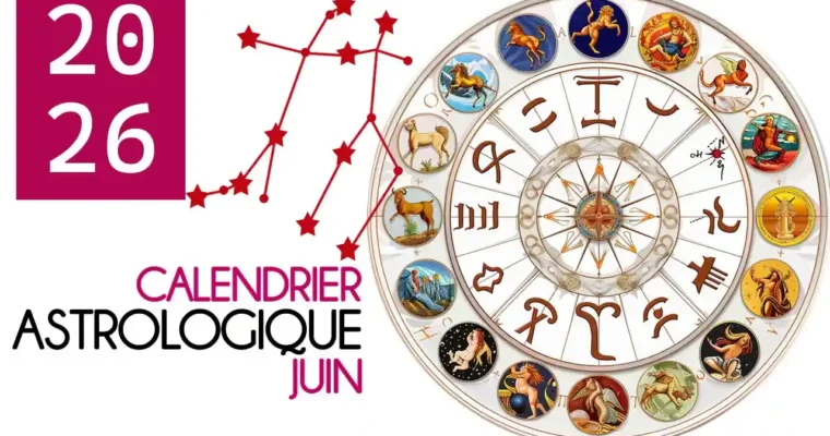 Calendrier astrologique de juin 2026