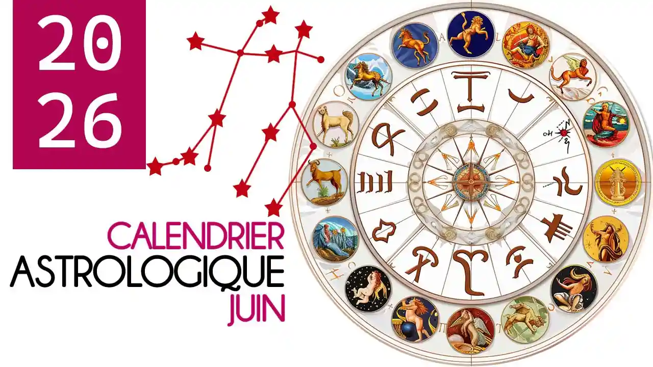 Calendrier astrologique de juin 2026