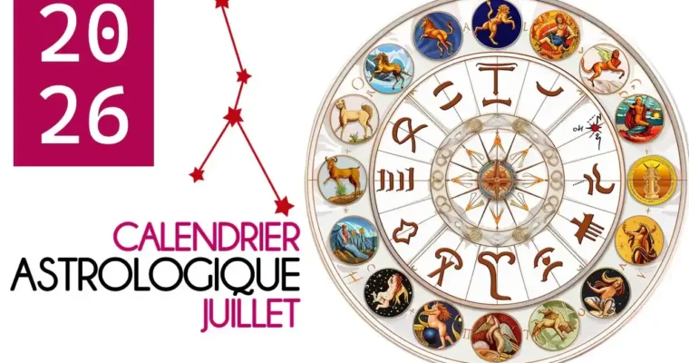 Calendrier astrologique de juillet 2026