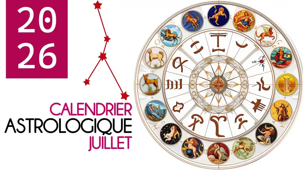 Calendrier astrologique de juillet 2026